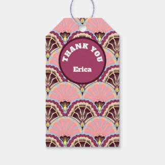 Personalized Pink Scallop Gift Tag Geschenkanhänger