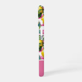 Personalized Pink Stripe Lemon Pattern iPhone Case 16 Hülle (Linke Seite)