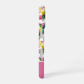 Personalized Pink Stripe Lemon Pattern iPhone Case 16 Hülle (Rechte Seite)