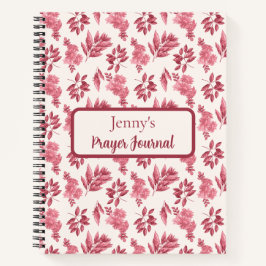 Personalized Pink Toile Prayer Journal Notizblock
