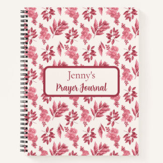 Personalized Pink Toile Prayer Journal Notizblock
