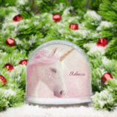 Personalized Pink Unicorn Schneekugeln (Weihnachten)