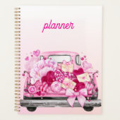 Personalized Pink Valentine Truck Planner Cover Planer (Vorderseite)