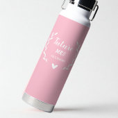 Personalized Pink Water Bottle, Custom Mrs. Design Trinkflasche