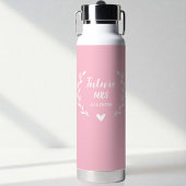 Personalized Pink Water Bottle, Custom Mrs. Design Trinkflasche