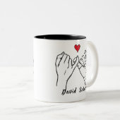 Personalized Pinky Promise Mug Valentine’s Day Zweifarbige Tasse (VorderseiteRechts)