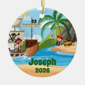 Personalized Pirate Ship Ornament (Vorne)