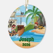 Personalized Pirate Ship Ornament (Links)