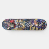 Personalized  Pirate Skull Skateboard (Horizontal)