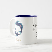 "Personalized Pisces Zodiac sign Name and traits Zweifarbige Tasse (Vorderseite Links)