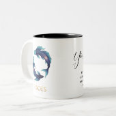 "Personalized Pisces Zodiac sign Name and traits Zweifarbige Tasse (Vorderseite Links)