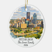 Personalized Pittsburgh, Custom Pennsylvania Keramik Ornament (Links)