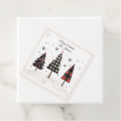 Personalized Plaid Christmas Tree Family Name  Geschenkanhänger (Beispiel)