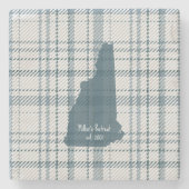 Personalized Plaid New Hampshire Granite State  Steinuntersetzer (Vorderseite)