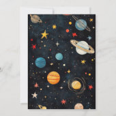 Personalized Planet Birthday Party Invitation Card Einladung (Rückseite)