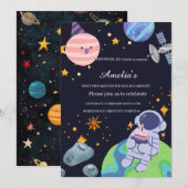 Personalized Planet Birthday Party Invitation Card Einladung (Vorne/Hinten)