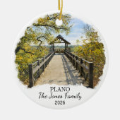 Personalized Plano Ornament, Custom Texas Keramik Ornament (Vorne)