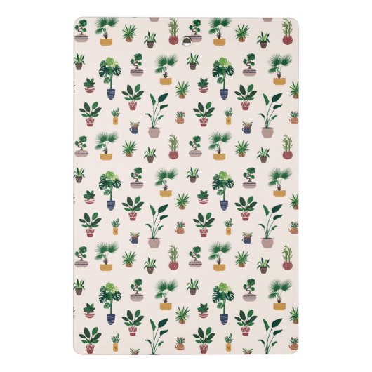 Personalized Plant Lover Botanical Custom Name Mini Klemmbrett (Rückseite)