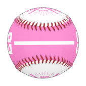 Personalized Player Team Logo Pink Baseball (Vorderseite)