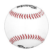 Personalized Player's Name And Number Baseball (Rückseite)