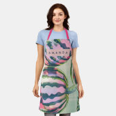 Personalized Playful Watermelon Stripe  Schürze (Getragen)