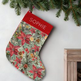 Personalized Poinsettia Christmas Gift for Her Kleiner Weihnachtsstrumpf