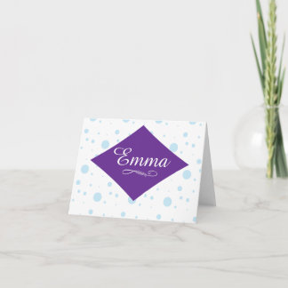 Personalized Polka Dot Note Cards