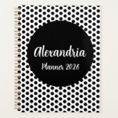 Personalized Polka Dot Planner Planer (Vorderseite)