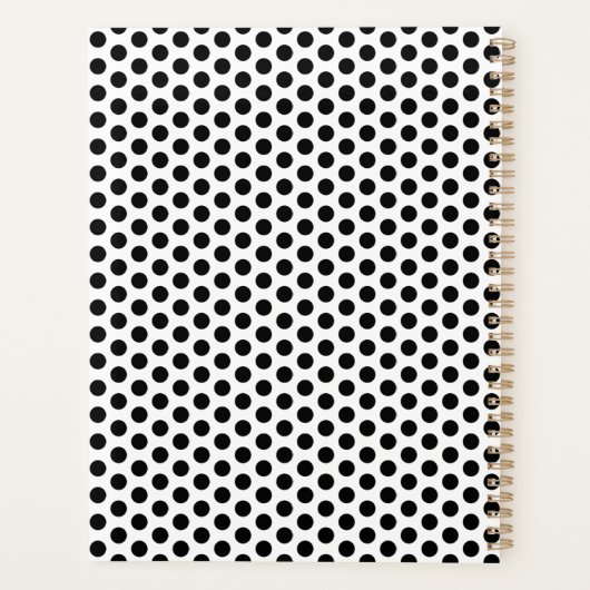 Personalized Polka Dot Planner Planer (Rückseite)