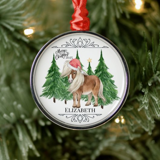 Personalized Pony Christmas Ornament Keepsake (Baum)
