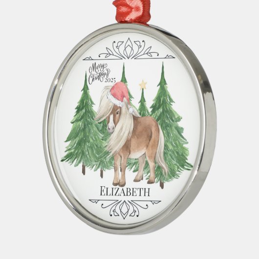 Personalized Pony Christmas Ornament Keepsake (Links)