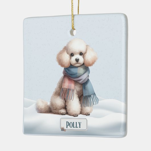 Personalized Poodle Christmas Ornament (Links)
