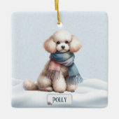 Personalized Poodle Christmas Ornament (Vorderseite)