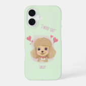 Personalized Poodle iPhone Case – I Woof You Gift 16 Hülle (Rückseite)