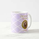 Personalized Poodle Photo | Lavender Poodle Mom Kaffeetasse (VorderseiteRechts)