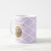 Personalized Poodle Photo | Lavender Poodle Mom Kaffeetasse (Vorderseite Links)