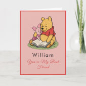 Personalized Pooh Bear Friendship Karte (Vorderseite)
