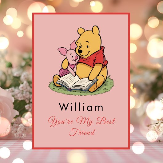 Personalized Pooh Bear Friendship Karte