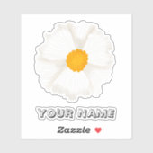 Personalized Poppy Flower Custom-Cut Vinyl Sticker (Blatt)
