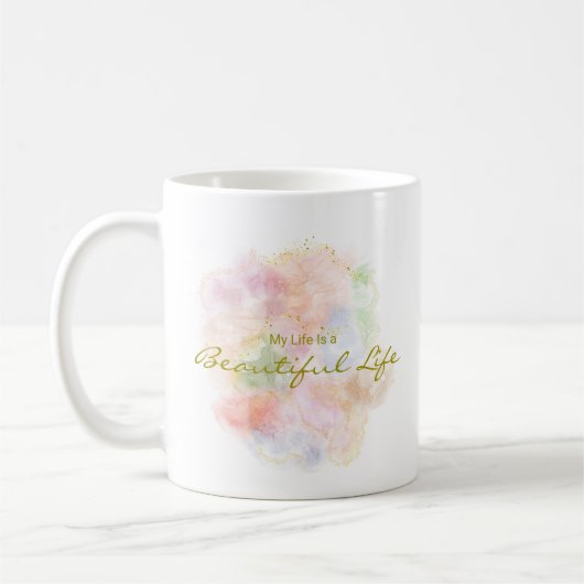 Personalized Positive Quote Resin Art Typography Kaffeetasse (Links)