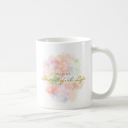 Personalized Positive Quote Resin Art Typography Kaffeetasse (Rechts)