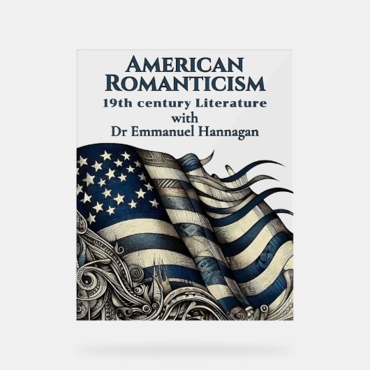 Personalized Post Grunge Romanticism American Flag Acrylschild (Vorderseite)