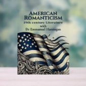 Personalized Post Grunge Romanticism American Flag Acrylschild (Neutral)