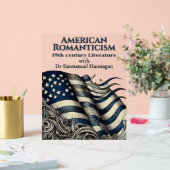 Personalized Post Grunge Romanticism American Flag Acrylschild (Hochzeit)