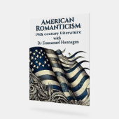 Personalized Post Grunge Romanticism American Flag Acrylschild (Winkel)