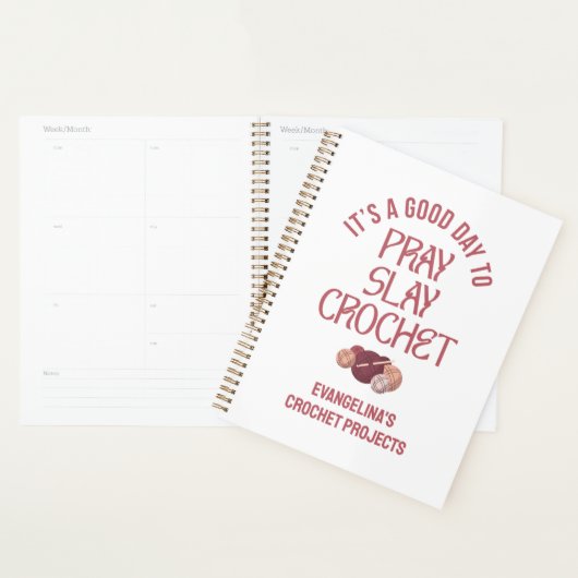 Personalized PRAY SLAY CROCHET Projects Planer (Anzeige)