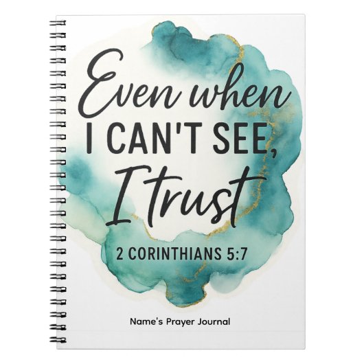 Personalized Prayer Journal | Christian Faith Notizblock (Vorderseite)
