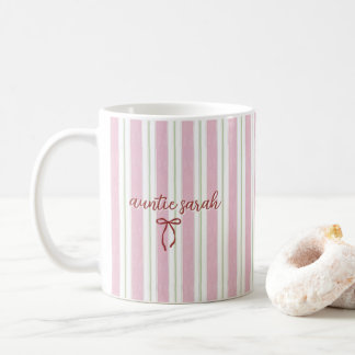 Personalized Pregnancy Reveal Pink Stripe Kaffeetasse