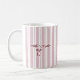 Personalized Pregnancy Reveal Pink Stripe Kaffeetasse