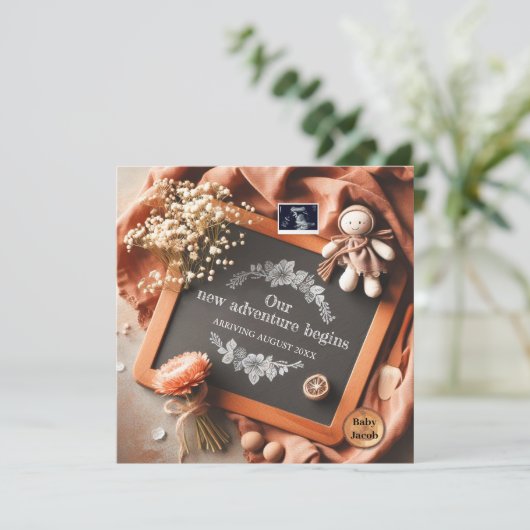 Personalized Pregnancy Reveal - Ultrasound  Photo (Stehend Vorderseite)